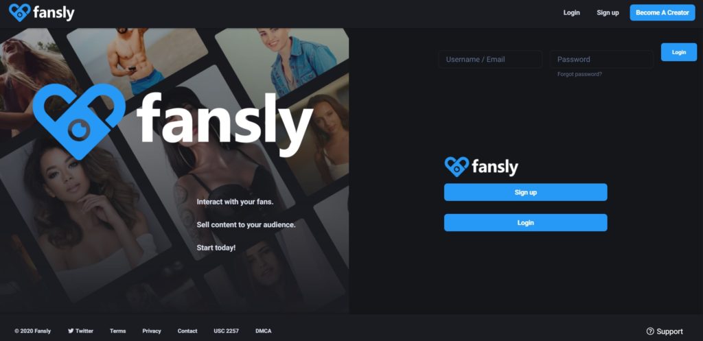 Fansly website