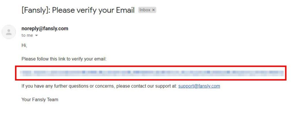 Fansly email verification