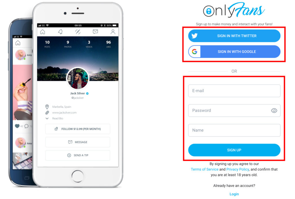 How to create an OnlyFans account