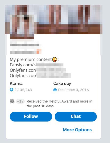 Sample reddit bio for OnlyFans